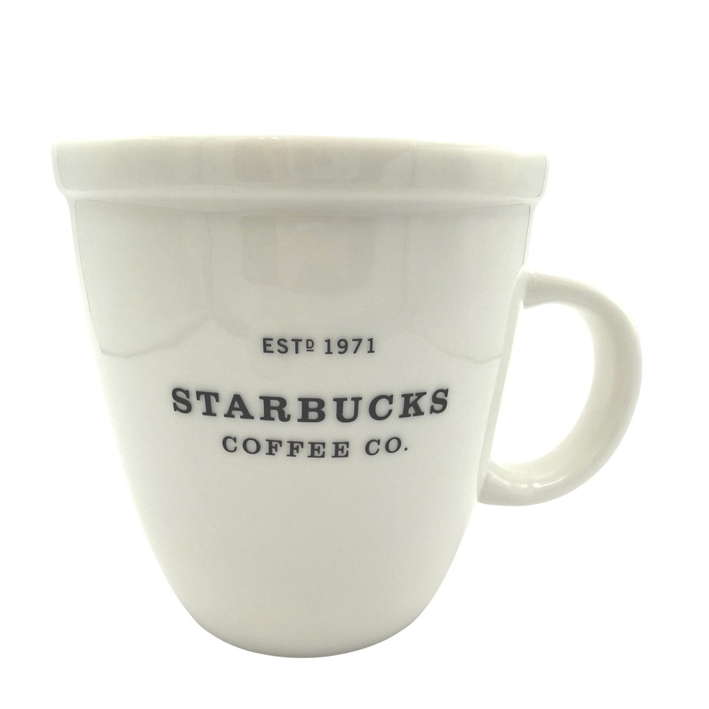 Starbucks Barista Series White Ceramic Coffee Mug ESTD 1971 Vintage 2001 Logo